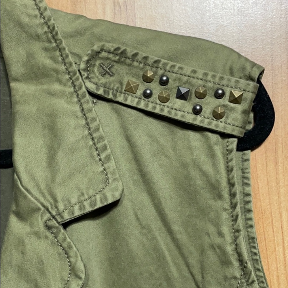 Forever 21 Studded Army Green Vest - Picture 5 of 8